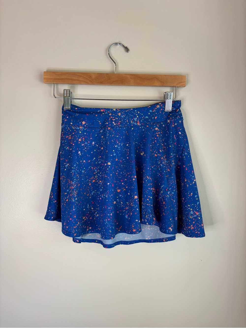 all in motion Blue Speckled Circle Skater Skirt